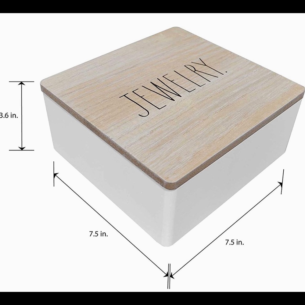 🌟SOLD Rae Dunn Jewelry Box Modern Farmhouse Wooden Special storage jewelry bo - Picture 6 of 12